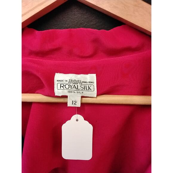 Royal Silk Raspberry Blouse - Picture 7 of 7